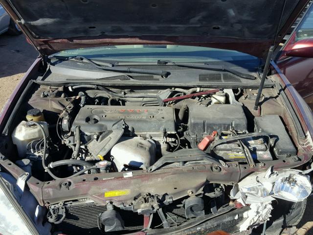 4T1BE32K34U379127 - 2004 TOYOTA CAMRY LE BURGUNDY photo 7