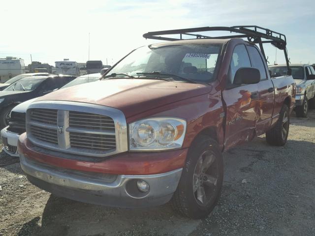 1D7HA18267S204933 - 2007 DODGE RAM 1500 S BURGUNDY photo 2