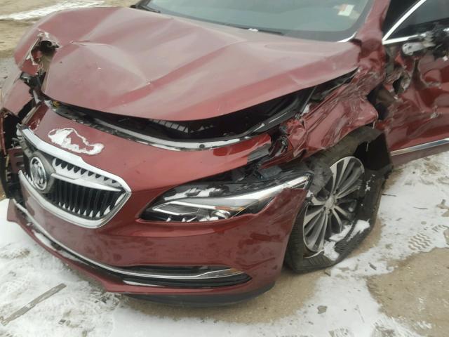 1G4ZP5SS0HU151502 - 2017 BUICK LACROSSE E BURGUNDY photo 9