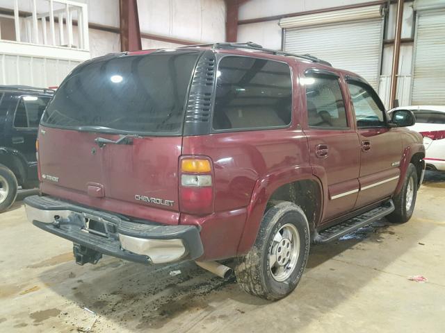 1GNEK13ZX3R219233 - 2003 CHEVROLET TAHOE K150 MAROON photo 4