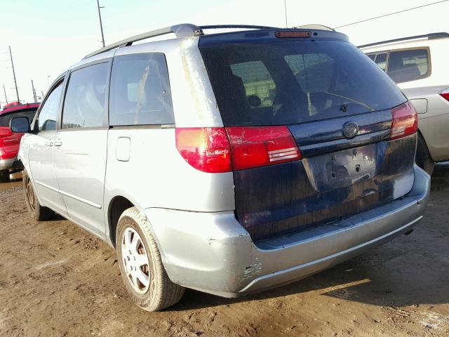 5TDZA23C74S070197 - 2004 TOYOTA SIENNA CE BLUE photo 3