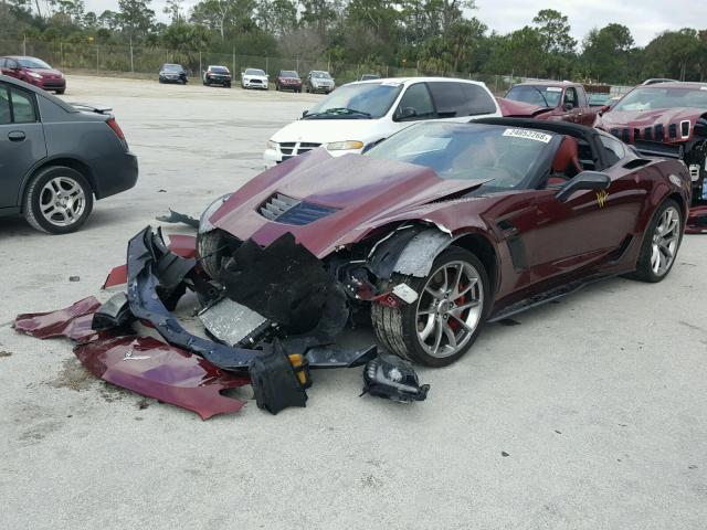 1G1YU2D68G5607819 - 2016 CHEVROLET CORVETTE 3 RED photo 2