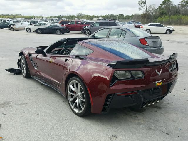 1G1YU2D68G5607819 - 2016 CHEVROLET CORVETTE 3 RED photo 3