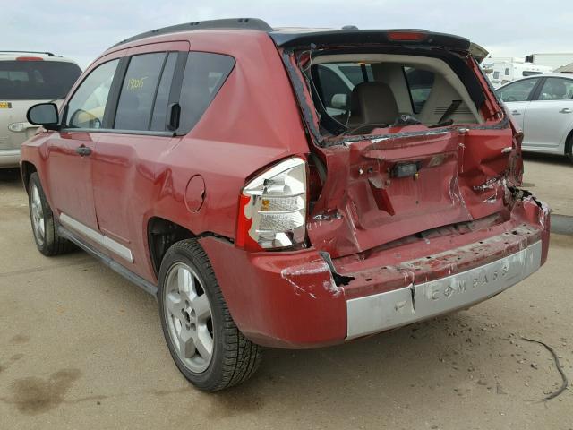 1J8FF57W47D167487 - 2007 JEEP COMPASS LI RED photo 3