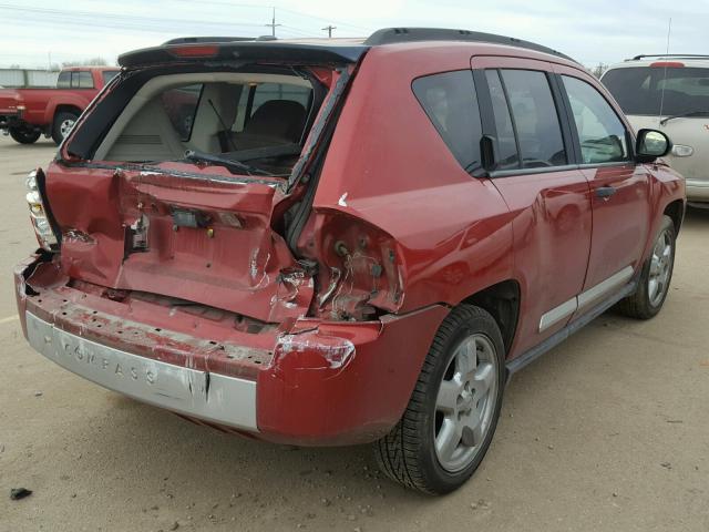 1J8FF57W47D167487 - 2007 JEEP COMPASS LI RED photo 4