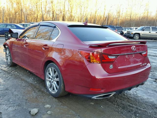 JTHCE1BL1D5014167 - 2013 LEXUS GS 350 BURGUNDY photo 3