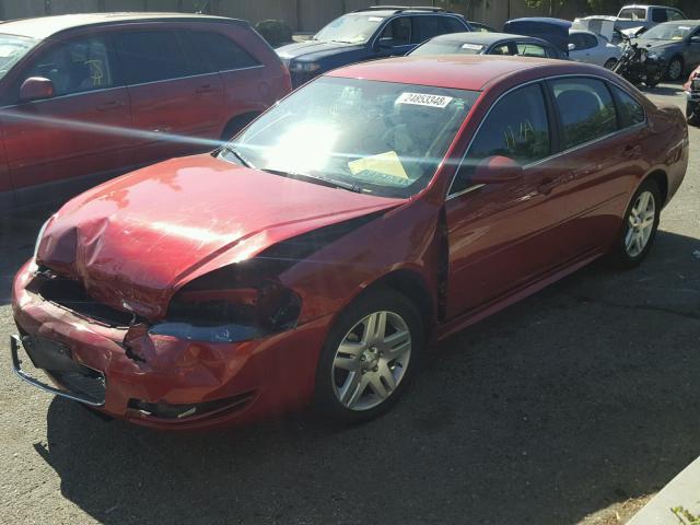 2G1WB5E38F1152408 - 2015 CHEVROLET IMPALA LIM RED photo 2