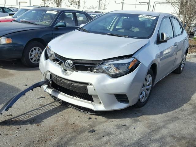 5YFBURHE7FP332162 - 2015 TOYOTA COROLLA L SILVER photo 2