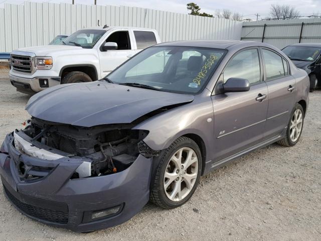 JM1BK323581157542 - 2008 MAZDA 3 S GRAY photo 2