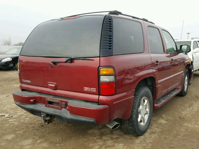 1GKEK63U14J193216 - 2004 GMC YUKON DENA MAROON photo 4