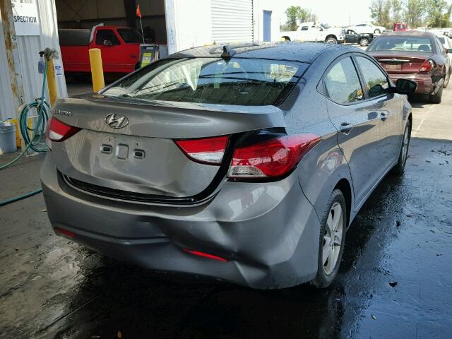 KMHDH4AE1BU093694 - 2011 HYUNDAI ELANTRA GL GRAY photo 4