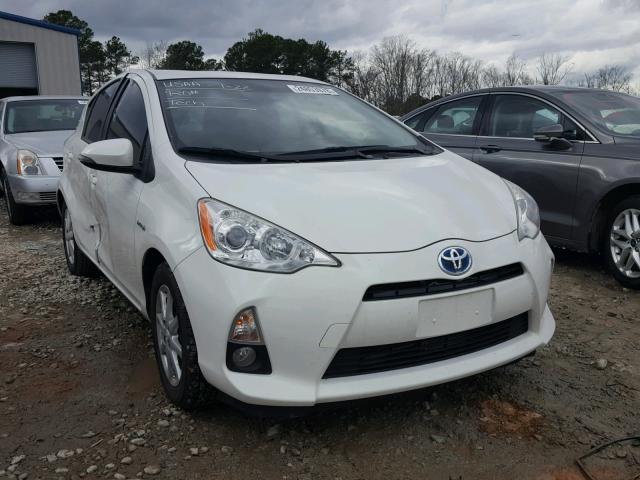 JTDKDTB35C1519887 - 2012 TOYOTA PRIUS C WHITE photo 1