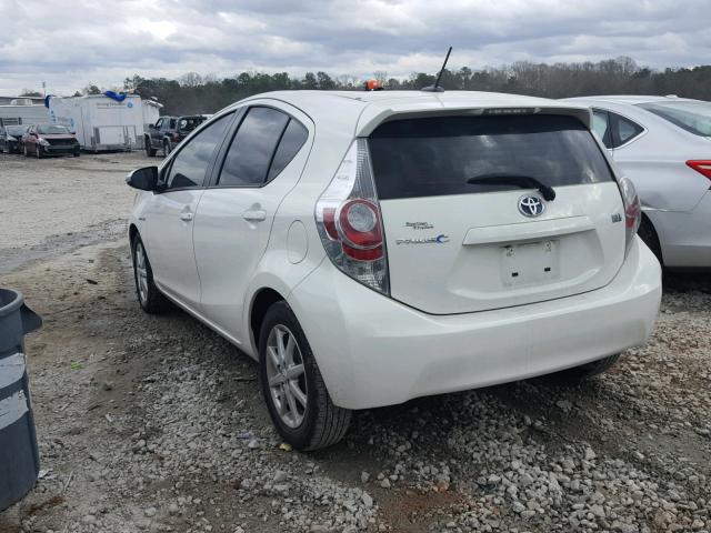 JTDKDTB35C1519887 - 2012 TOYOTA PRIUS C WHITE photo 3