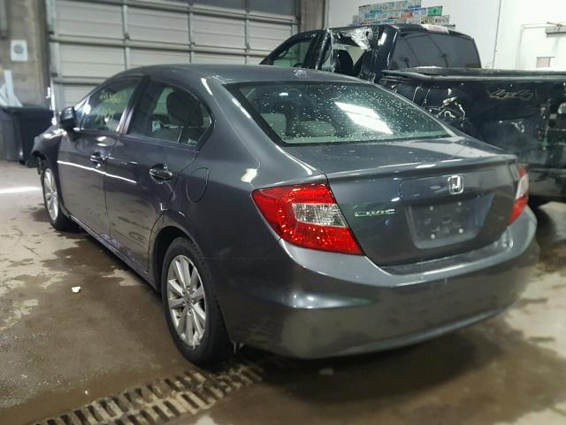19XFB2F9XCE319696 - 2012 HONDA CIVIC EXL ნაცრისფერი ფოტო 3