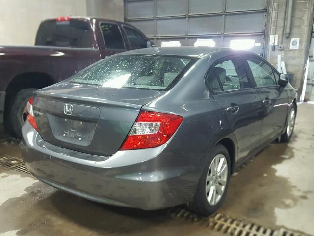 19XFB2F9XCE319696 - 2012 HONDA CIVIC EXL ნაცრისფერი ფოტო 4
