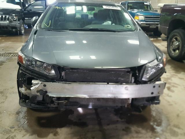 19XFB2F9XCE319696 - 2012 HONDA CIVIC EXL ნაცრისფერი ფოტო 9
