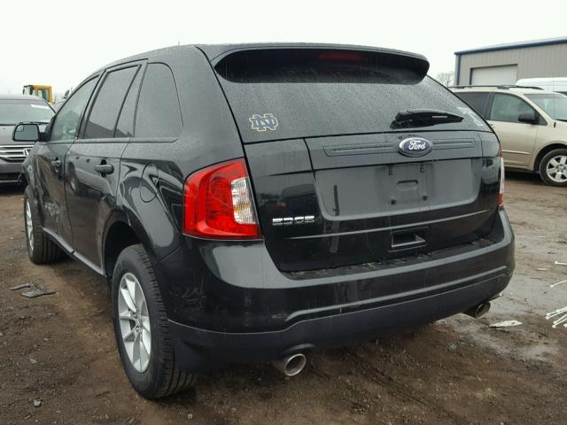 2FMDK3GC0DBC21210 - 2013 FORD EDGE SE BLACK photo 3