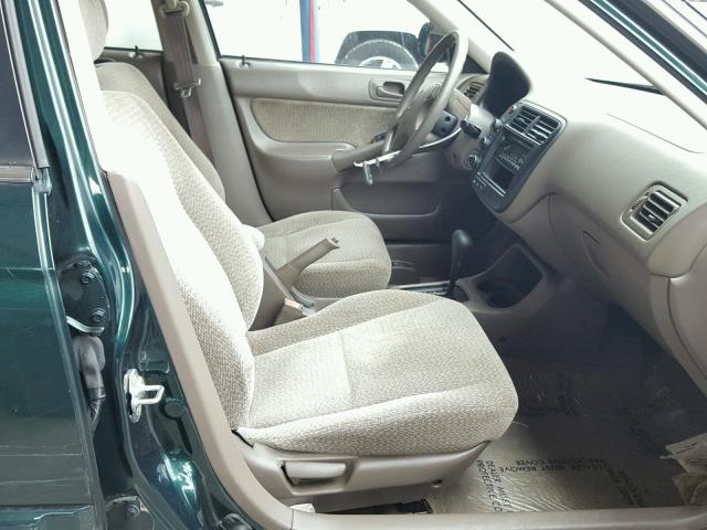 JHMEJ8644YS000304 - 2000 HONDA CIVIC EX მწვანე ფოტო 5