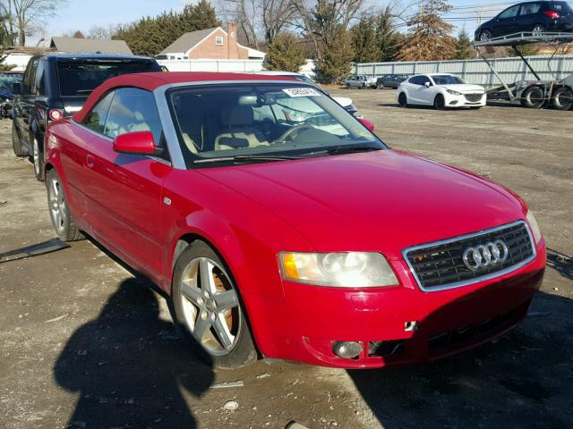 WAUAC48H55K009377 - 2005 AUDI A4 1.8 CAB RED photo 1