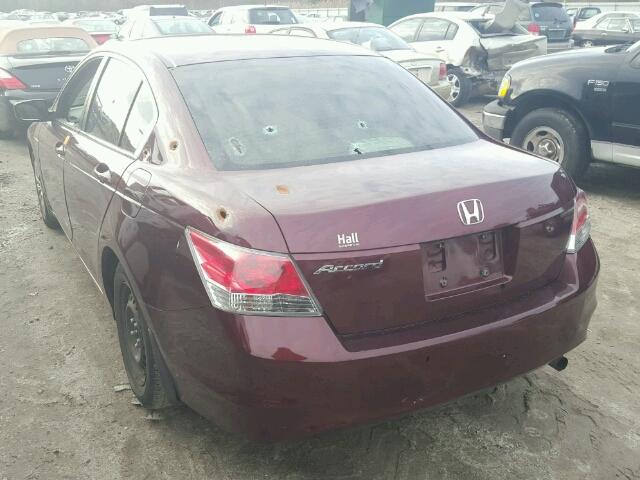 1HGCP26339A075872 - 2009 HONDA ACCORD LX MAROON photo 3