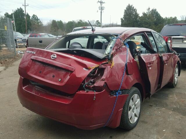 3N1AB61E28L734636 - 2008 NISSAN SENTRA 2.0 BURGUNDY photo 4