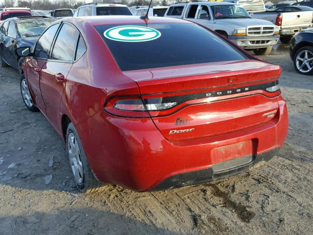 1C3CDFAHXDD216269 - 2013 DODGE DART SE RED photo 3