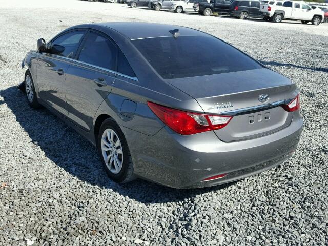 5NPEB4AC9DH508475 - 2013 HYUNDAI SONATA GLS GRAY photo 3