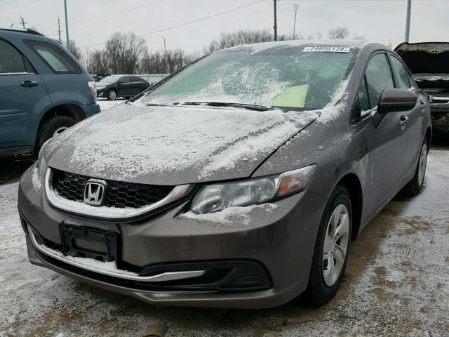 19XFB2F50FE042025 - 2015 HONDA CIVIC LX GRAY photo 2