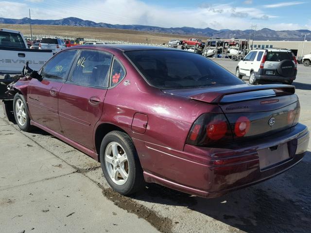 2G1WH55K549416334 - 2004 CHEVROLET IMPALA LS MAROON photo 3