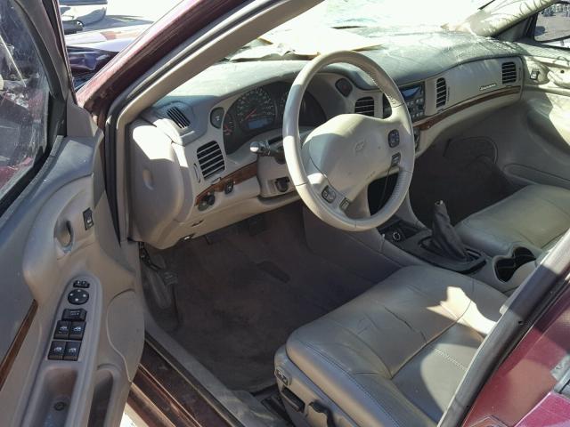 2G1WH55K549416334 - 2004 CHEVROLET IMPALA LS MAROON photo 9