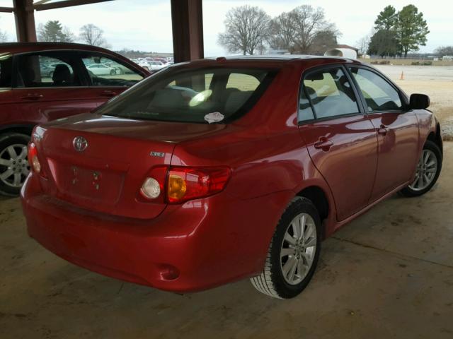 2T1BU40E99C123959 - 2009 TOYOTA COROLLA BA RED photo 4