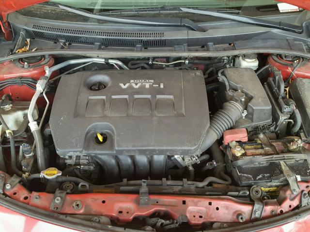 2T1BU40E99C123959 - 2009 TOYOTA COROLLA BA RED photo 7