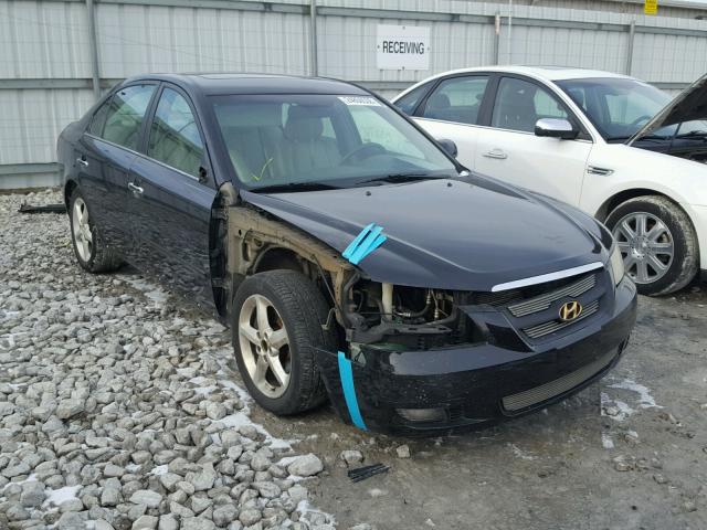 5NPEU46F66H009245 - 2006 HYUNDAI SONATA BLACK photo 1