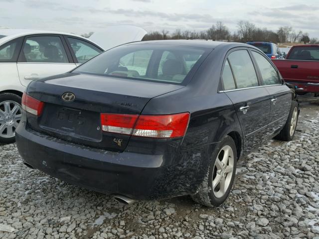 5NPEU46F66H009245 - 2006 HYUNDAI SONATA BLACK photo 4