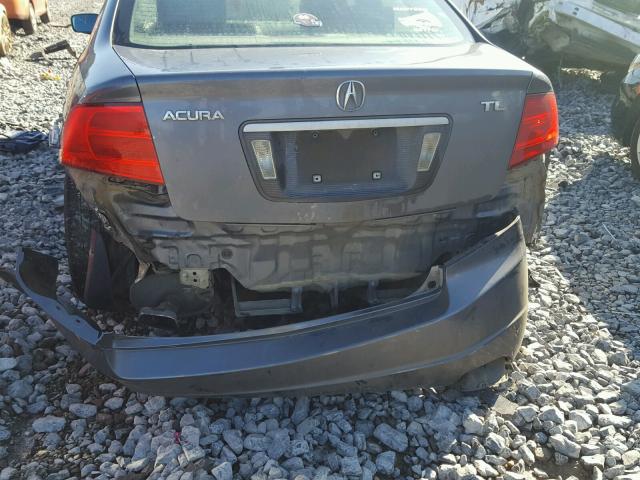 19UUA66296A074127 - 2006 ACURA 3.2TL CHARCOAL photo 9