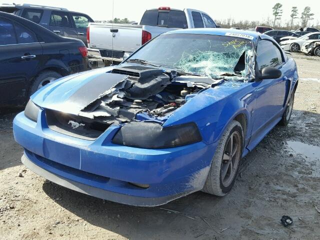 1FAFP42R93F443778 - 2003 FORD MUSTANG MA BLUE photo 2