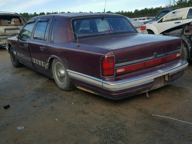 1LNCM81F7LY817986 - 1990 LINCOLN TOWN CAR MAROON photo 3