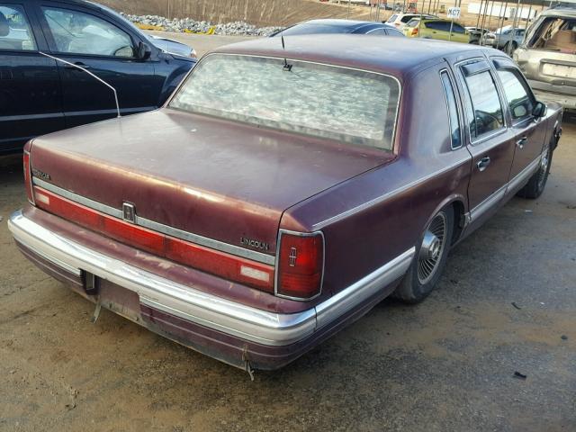 1LNCM81F7LY817986 - 1990 LINCOLN TOWN CAR MAROON photo 4