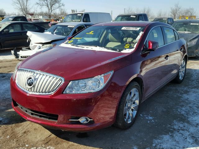 1G4GC5EG4AF278869 - 2010 BUICK LACROSSE C RED photo 2