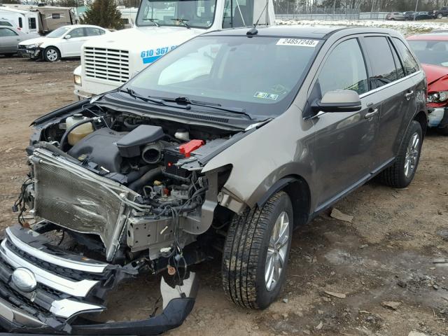 2FMDK4KC8CBA89762 - 2012 FORD EDGE LIMIT BROWN photo 2