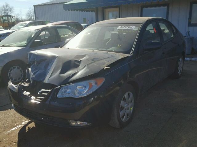 KMHDU46D77U147888 - 2007 HYUNDAI ELANTRA GL BLACK photo 2