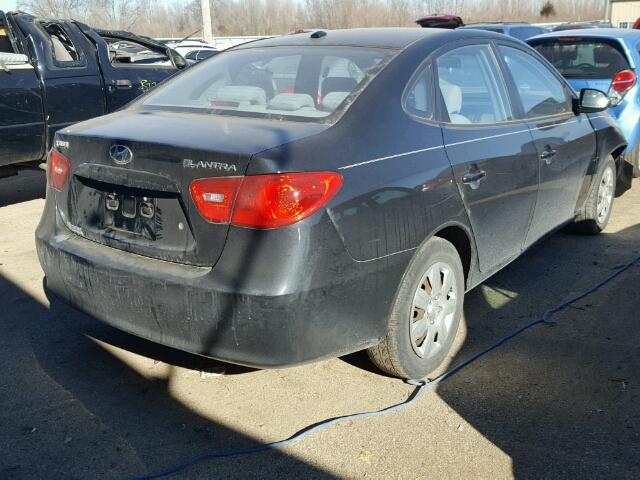 KMHDU46D77U147888 - 2007 HYUNDAI ELANTRA GL BLACK photo 4