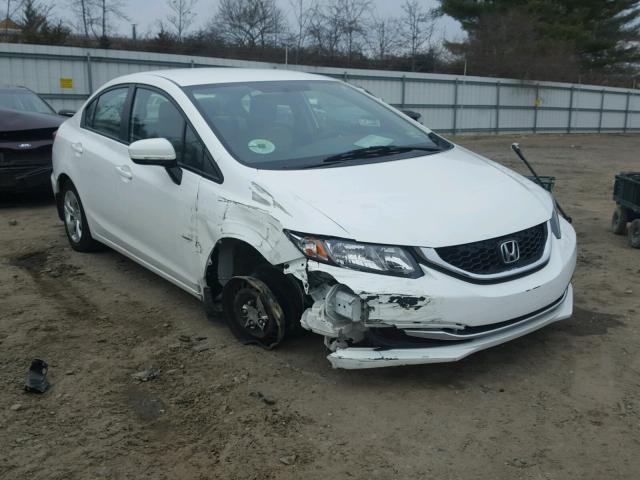 2HGFB2F57EH510255 - 2014 HONDA CIVIC LX WHITE photo 1