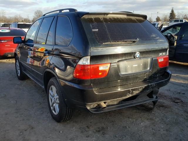 5UXFA13525LY03613 - 2005 BMW X5 3.0I BLACK photo 3