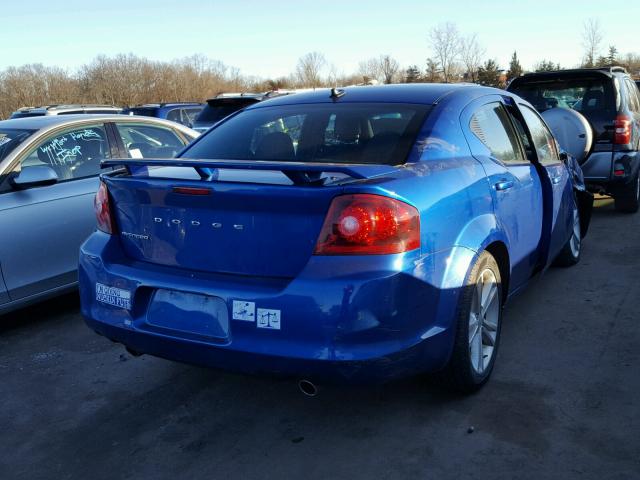 1C3CDZAG5CN281242 - 2012 DODGE AVENGER SE BLUE photo 4