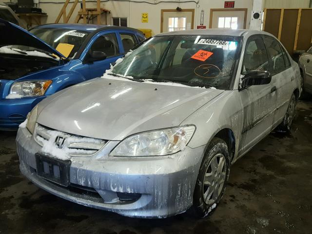 1HGES16314L023705 - 2004 HONDA CIVIC DX V SILVER photo 2