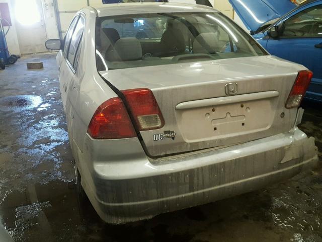 1HGES16314L023705 - 2004 HONDA CIVIC DX V SILVER photo 3