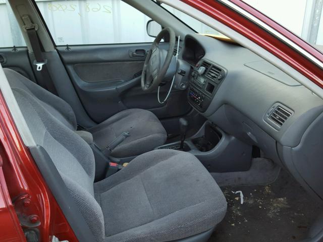 1HGEJ6679WL036790 - 1998 HONDA CIVIC LX RED photo 5