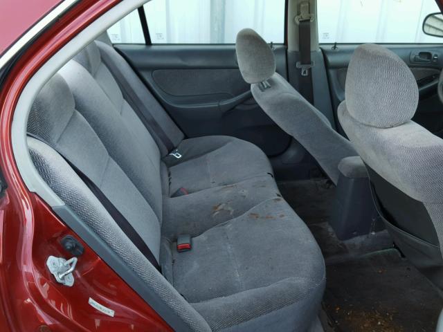 1HGEJ6679WL036790 - 1998 HONDA CIVIC LX RED photo 6