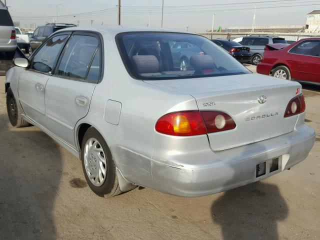 1NXBR12E21Z471263 - 2001 TOYOTA COROLLA CE SILVER photo 3